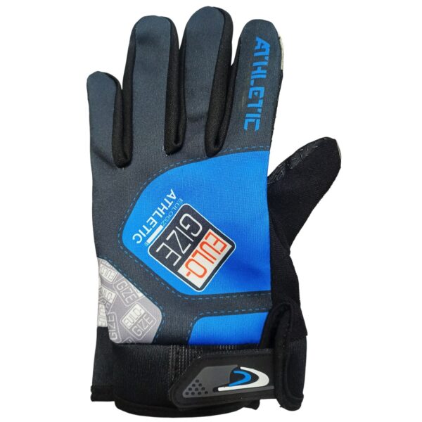 Hand Gloves Black Blue Touch