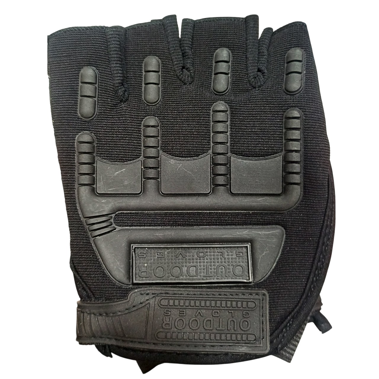 half finger gloves black