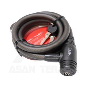 قفل ایمنی دوچرخه وایب مدل VIBE-1000C40 مشکی 1 متری